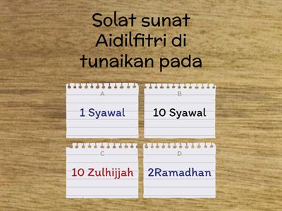 Solat Sunat 2 Hari Raya