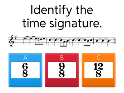 Time signatures 11:  6/8  9/8  12/8