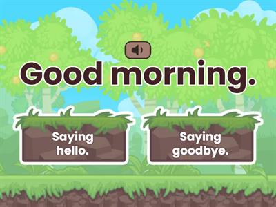 QUZ: SAYING HELLO & GOODBYE