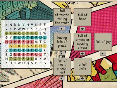 wordsearch Suffix -ful