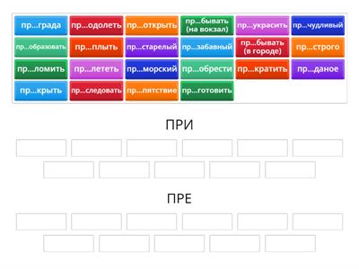 Приставки ПРЕ-ПРИ