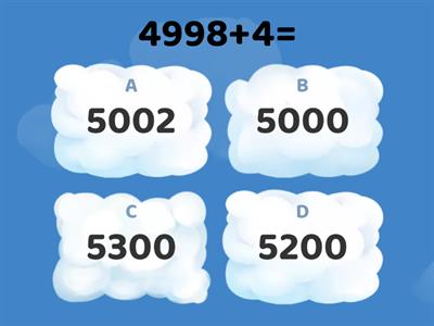 Quiz matematico numeri fino a 10000