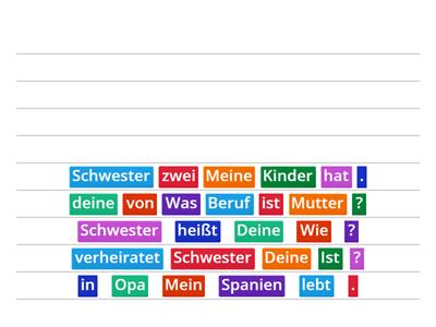 Fragesätze (W-Fragen, Ja-/Nein-Fragen