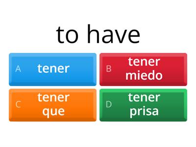 Tener/ tener expressions 