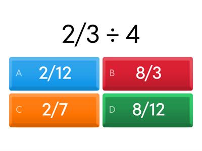 Dividing Fractions by integers