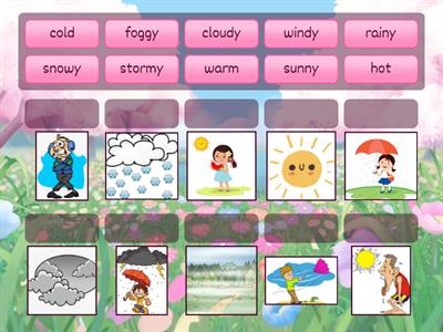 Weather. 2 form. Voc: rainy, stormy, foggy, windy ...