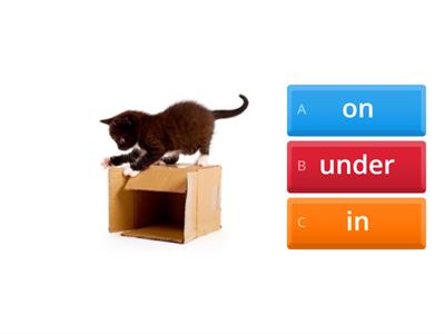 1. In, on, under