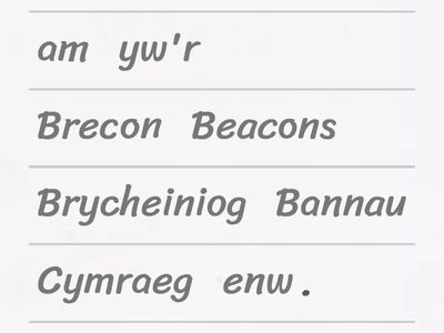 Aildrefnu brawddegau bocs porffor canolradd uned 14 