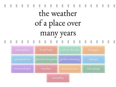 🧩 SS4_U2_Climate_Words_Find the Match 🌍✨