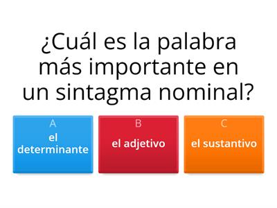 El sintagma nominal II