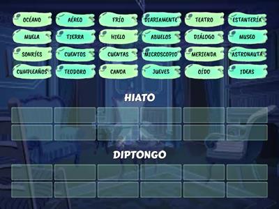 Separación en sílabas - Diptongo y hiato - 