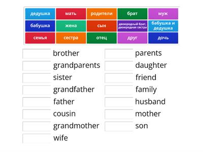 Rainbow English 4 Unit 1 Family members