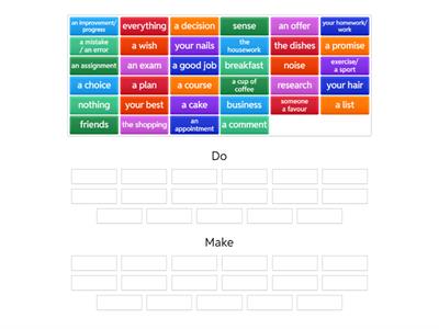 Make and Do Collocations