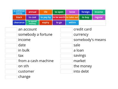 Collocations-money, shopping