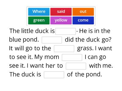 Unit 5 sight words