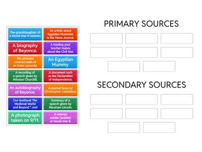 Primary and Secondary Sources