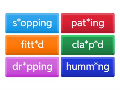 adding ing & ed to CVC & CCVC words