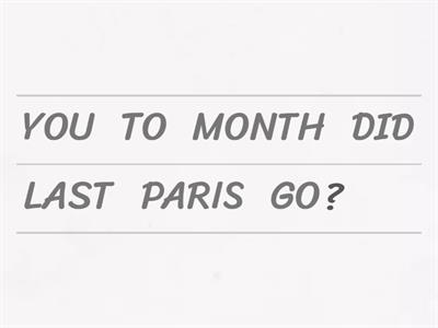 Past Simple - Interrogative Form