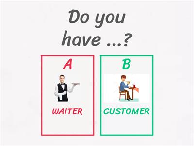 PHRASES: WAITER/WAITRESS & CUSTOMER