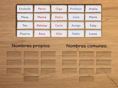 Nombres propios y comunes 2º