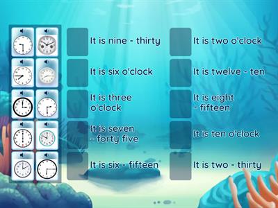 (Cambridge Starters) Telling the time - Game 02