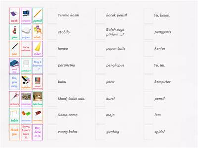 Classroom Objects Matchup