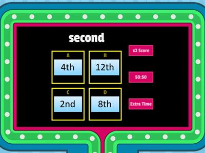 Ordinal numbers