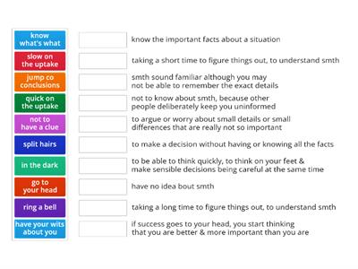 Idioms - Thinking & learning (upper interm)