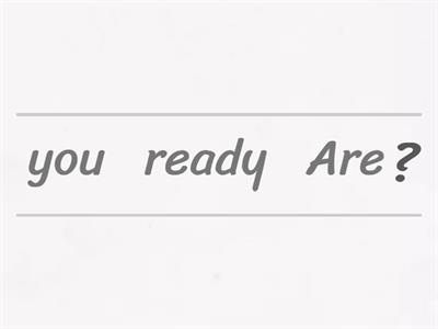 AS1. to be. question mark. full stop 