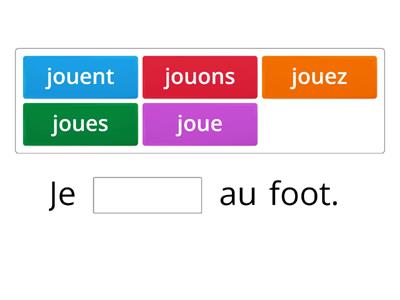 La conjugaison de JOUER