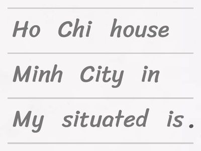 ENGLISH 7 - Rearrange the words to make meaningful sentences.