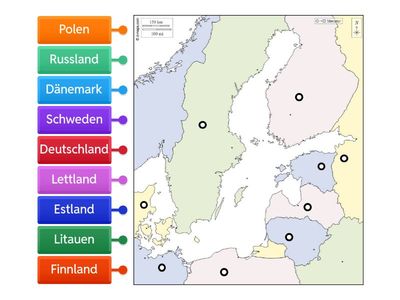 Die Länder an der Ostsee
