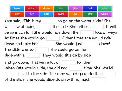 Kate and the Water Slide