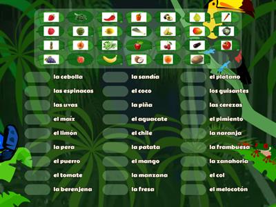 Vocabulario - Frutas y verduras [asociación]