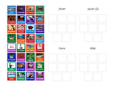 Les loisirs : jouer / faire / aller (A1)