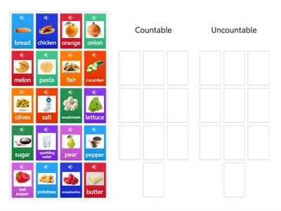 Group sort countable and uncountable nouns