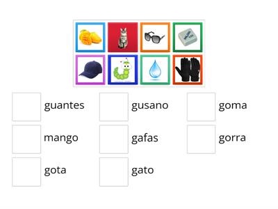 PALABRAS CON G (sílabas ga, go, gu)