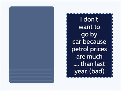 Comparison of adjectives: holidays