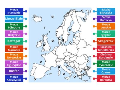 EUROPA- morza,cieśniny,zatoki