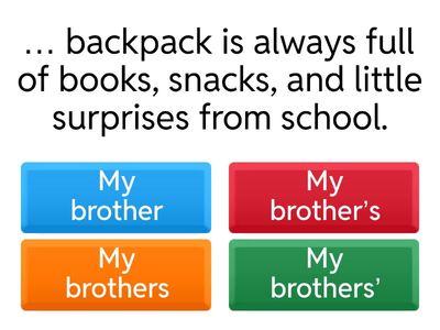 Притяжательный падеж ЦТ, ЦЭ