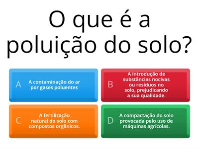 Atividade - Poluição do solo.