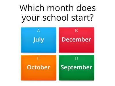 Months quiz