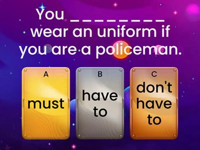 "Must" and "have/has to"