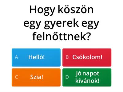  Köszönési formák