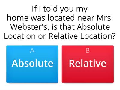 Exit Ticket Relative vs Absolute Location