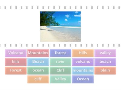 Identify the landforms