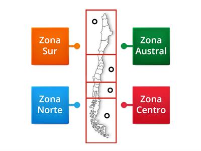 Ubicación Zonas naturales de Chile