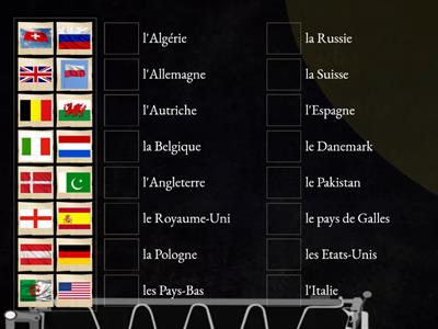 Les pays et les drapeaux