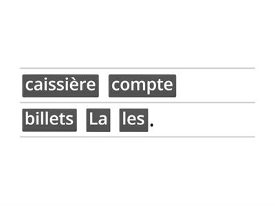 1.Constuire des phrases (vocabulaire : secteur bancaire)