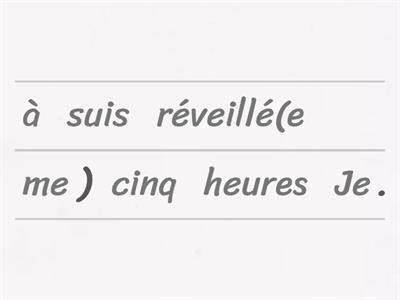 Passé composé verbes réfléchis